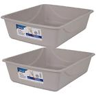2902322pkphil Petmate Standard Litter Boxes Pan Blue Mouse Grey 605283554204