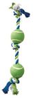 72395 Dogit Striped Cotton Bone With Tennis Balls 022517723951
