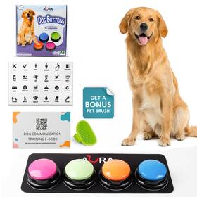 A-ura 795847757841 Dog Buttons For Communication With Mat Hd Sound Quality Talking Button Se