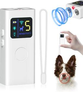 Abrkdog 785016037768 Anti Barking Device For Dogs Multi-functional Dog Bark White