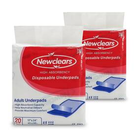 C645 Aimisin Newclears Adult Disposable Underpads 17 X24 Inch - 2pack 40count For Disab C645 Aimisin Newclears Adult Disposable Underpads 17 X24 Inch - 2pack 40count For Disab