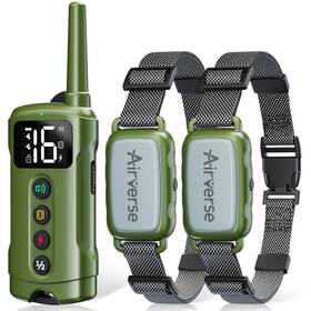 T222-02-a Airverse Dog Shock Collar 2 Dogs - 3300 Ft Waterproof Training With Remote