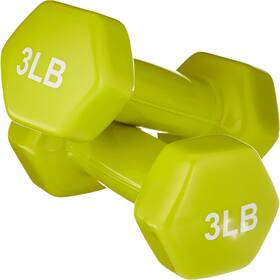Amazon Basics 192233040103 Vinyl Coated Dumbbell Hand Weights 3 Pound Citron