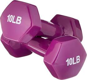 Amazon Basics 192233040172 Vinyl Coated Dumbbell Hand Weights 10 Pound Purple Amazon Basics 192233040172 Vinyl Coated Dumbbell Hand Weights 10 Pound Purple