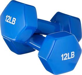 Amazon Basics 192233040189 Vinyl Coated Dumbbell Hand Weights Blue