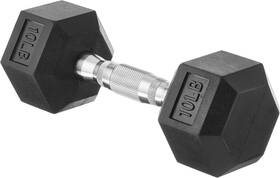 Amazon Basics 642940666719 Rubber Hex Dumbbell Hand Weight 10 Pounds Black