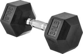 Amazon Basics 642940666757 Rubber Hex Dumbbell Hand Weight 30 Pounds Black