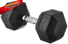 Amazon Basics 642940666788 Rubber Hex Dumbbell Weight For Gym 45 Pound Pounds Black
