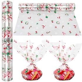 Anapoliz 636339642484 Christmas Cellophane Wrap Roll 100 Ft. Long X 16 Inch Wi