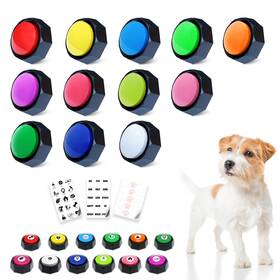 Anliky 778942369485 12 Color Pet Communication Buttons With Record And Training Stickers High Anliky 778942369485 12 Color Pet Communication Buttons With Record And Training Stickers High