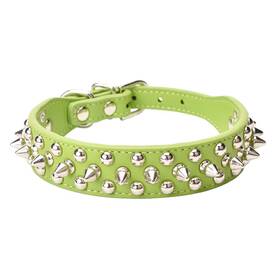 Aolove 747100091797 Mushrooms Spiked Rivet Studded Adjustable Microfiber Leather Pet Collars For