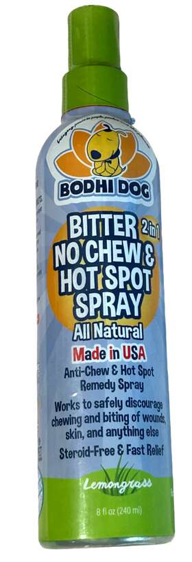 Bodhi Dog 855869007871 Bitter 2 In 1 No Chew And Hot Spot Spray - 8oz Lemongrass