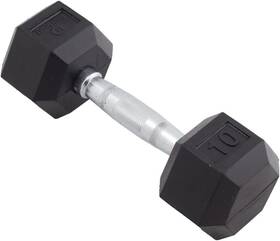 Body Sport 815802015646 Rubber Encased Hex Dumbbell Weight 10-pound Black Body Sport 815802015646 Rubber Encased Hex Dumbbell Weight 10-pound Black
