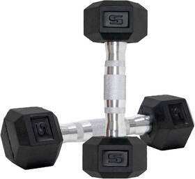 Bovvflex Xz23-dumbbells-5lb 2 Dumbbells Set Of Hex Rubber Encased Weights Black Bovvflex Xz23-dumbbells-5lb 2 Dumbbells Set Of Hex Rubber Encased Weights Black
