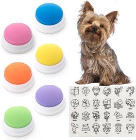 Brand Pawsome Avenue Tdb-6pc Talking Buttons For Dogs - Dog Training Push -talk Multi-colors