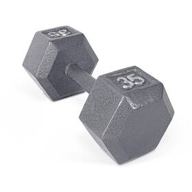 Branded Sdgis-035 Cast Iron Hex Dumbbell Single 35 Lb Gray