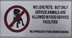 Buildingsigns.com 757059957112 No Pets Allowed In Food Service Facilities Sign Brush Aluminium 6 Buildingsigns.com 757059957112 No Pets Allowed In Food Service Facilities Sign Brush Aluminium 6