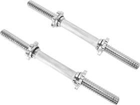 Buripes 678622105009 Threaded Dumbbell Rubber/chrome Handles 1 Inch 15.75 Chrome Handgrips