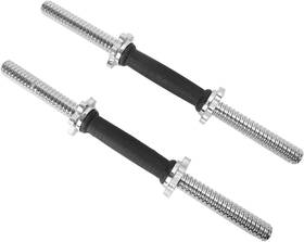 Buripes 678622105061 Threaded Dumbbell Rubber/chrome Handles 1 Inch 18 Rubber Handgrips