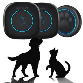 Busteelight 749083191358 Soft Ring Blk Dog Bells To Go Outside - Wireless Door Bell With 1000ft Ra Busteelight 749083191358 Soft Ring Blk Dog Bells To Go Outside - Wireless Door Bell With 1000ft Ra