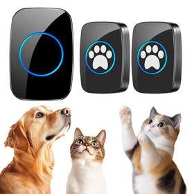 Busteelight 749083191402 Edge Touch Dog Bell Blk Long-range Wireless Door 1000ft With Led Busteelight 749083191402 Edge Touch Dog Bell Blk Long-range Wireless Door 1000ft With Led
