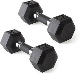 Cap Barbell 702556081556 Coated Dumbbell Weight Multiple 15 Lb - Pair Chrome/black