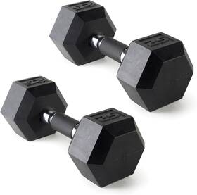 Cap Barbell 702556081570 Coated Dumbbell Weight Multiple 25 Lb - Pair Chrome/black