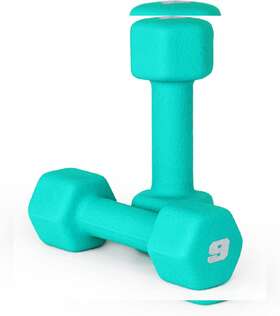 Cap Barbell 702556086803 Black Neoprene Coated Dumbbell Weights Pair 9 Lb Color