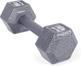 Cap Barbell 702556102718 Cast Iron Hex Dumbbell Multiple Options 15 Lb Gray Single