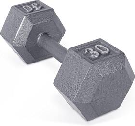 Cap Barbell 702556102749 Cast Iron Hex Dumbbell Multiple Options 30 Lb Gray Single Cap Barbell 702556102749 Cast Iron Hex Dumbbell Multiple Options 30 Lb Gray Single