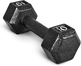 Cap Barbell 702556120484 Cast Iron Hex Dumbbell Multiple Options 10 Lb Black Single