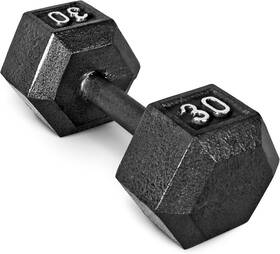 Cap Barbell 702556120545 Cast Iron Hex Dumbbell Multiple Options 30 Lb Black Single Cap Barbell 702556120545 Cast Iron Hex Dumbbell Multiple Options 30 Lb Black Single
