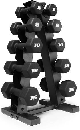 Cap Barbell 702556132364 100 Lb Neoprene Hex Dumbbell Weight Set With Vertical Black Cap Barbell 702556132364 100 Lb Neoprene Hex Dumbbell Weight Set With Vertical Black
