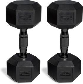 Cap Barbell 702556174203 50 Lbs Coated Dumbbell Set Multiple Styles Black Handles Cap Barbell 702556174203 50 Lbs Coated Dumbbell Set Multiple Styles Black Handles