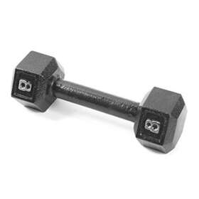 Cap Barbell Sdb2-008 Cast Iron Hex Dumbbell Black Single 8 Lb