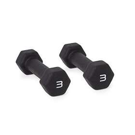 Cap Barbell Sdn4bp-03 Black Neoprene Coated Dumbbell 3 Lb Pair
