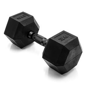 Cap Barbell Sdrbis-030 30 Lb Rubber Coated Hex Dumbbell Hand Weight - Black