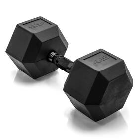 Cap Barbell Sdrbis-045 45 Lb Rubber Coated Hex Dumbbell Hand Weight - Black