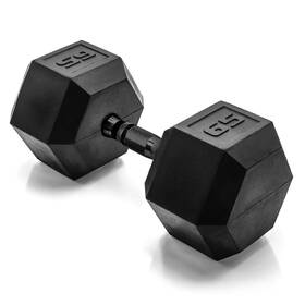 Sdrbis-065 Cap Barbell 65 Lb Coated Hex Dumbbell Weight With Black Handle