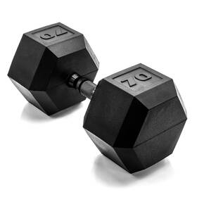 Sdrbis-070 Cap Barbell 70 Lb Coated Hex Dumbbell Weight With Black Handle