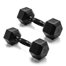 Sdrbpis-16 Cap Barbell 8 Lb Coated Hex Dumbbell Pair With Black Handle - Sdrbpis-16 Cap Barbell 8 Lb Coated Hex Dumbbell Pair With Black Handle -