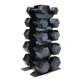 Sdrbsis-150-r16-5s-bk Cap 150 Lb Rubber Coated Hex Black Handles Set - Dark Rack
