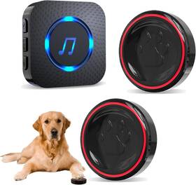 Chunhee Cb03bl Smart Dog Door Bell Black 2 Receiver And 1 Button