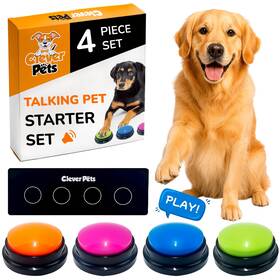 Clever Pets 198168339503 Dog Buttons For Communication 4 Piece Talking Set Training Clever Pets 198168339503 Dog Buttons For Communication 4 Piece Talking Set Training