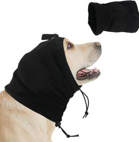 Cozinus X004z16bof Dog Earmuff Calming And Noise Protection Hoodie /black/med/ Nib