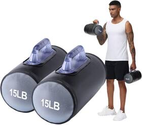 Deiris 303276744785 Water Dumbbells Filled Training Weights Set Black 30 Lbs/14 Kg Pair Deiris 303276744785 Water Dumbbells Filled Training Weights Set Black 30 Lbs/14 Kg Pair