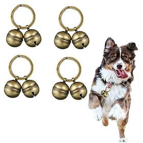 Dephnes 628992804187 Dog Collar Bell 4 Strings In 8 Pieces Pet Bells For Loud Brass Cat