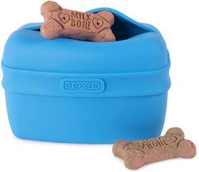 Dexas Pw6002194 Pooch Pouch Clip-on Training Treat Container Blue Flexible Memory Silicone