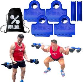 Dualbell 197644536726 Superset Dumbbell To Barbell Adapters- Blue For Standard 1 Inch Bar Dualbell 197644536726 Superset Dumbbell To Barbell Adapters- Blue For Standard 1 Inch Bar