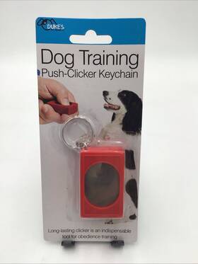 Dukes Pet Products 731015288717 Obedience Clicker - Red Dog Trainer Tool With Keychain Easy To Use